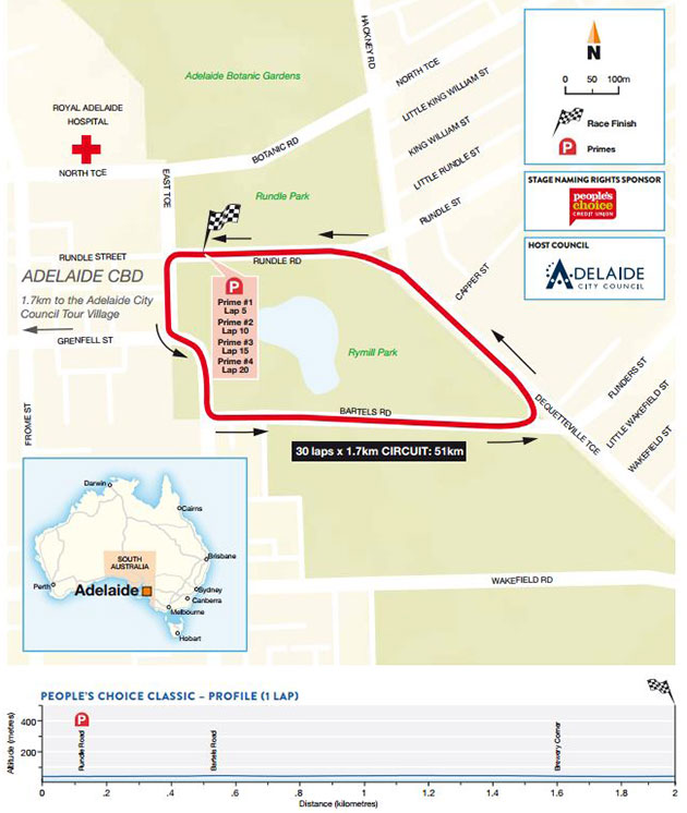 People's Choice Classic map and elevation